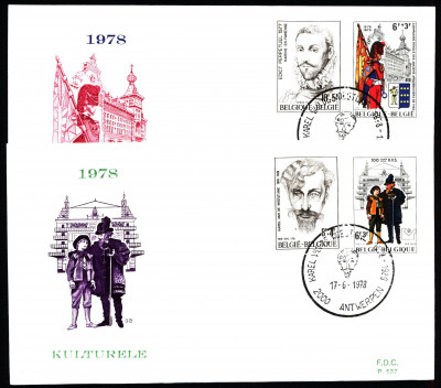 Belgia FDC 1978 Mi 1945-1948 Cultural Anniversaries [ANTWERP